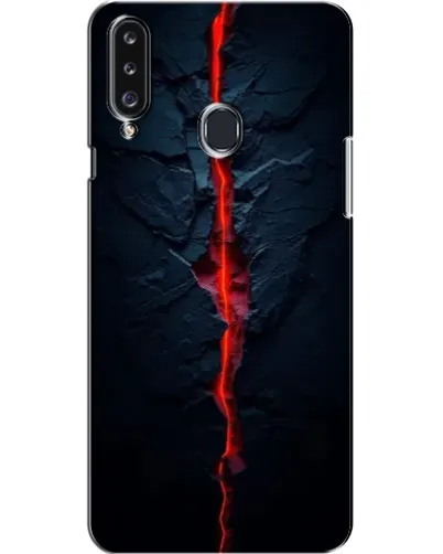 Чехол для Samsung Galaxy A20s (A207) с картинкой «Kрасная лавовая трещина»