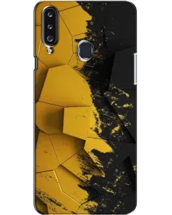 Чехол для Samsung Galaxy A20s (A207) с картинкой «Золотые осколки геометрии»