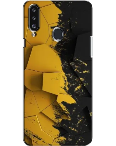 Чехол для Samsung Galaxy A20s (A207) с картинкой «Золотые осколки геометрии»