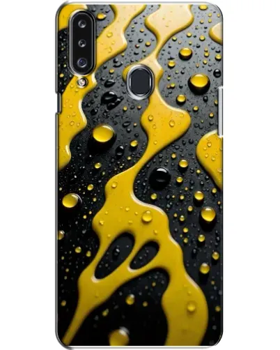 Чехол для Samsung Galaxy A20s (A207) с картинкой «Жидкое желтое золото»