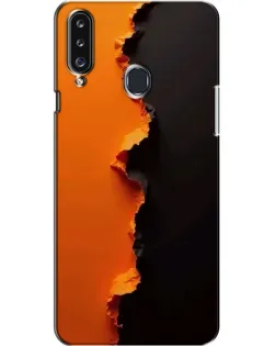 Чехол для Samsung Galaxy A20s (A207) с картинкой «Оранжевый разлом»