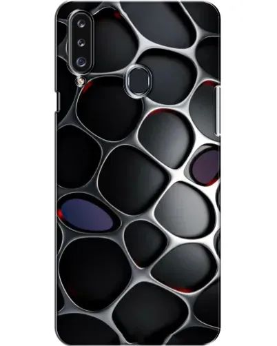 Чехол для Samsung Galaxy A20s (A207) с картинкой «Объемная темная решетка»