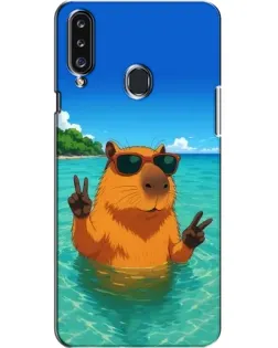 Чехол для Samsung Galaxy A20s (A207) с картинкой «Морская капибара» Чехол для Samsung Galaxy A20s (A207) с картинкой «Морская капибара»