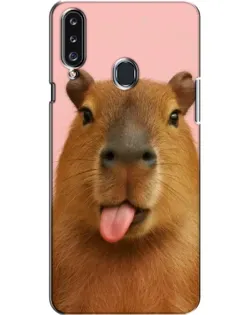 Чехол для Samsung Galaxy A20s (A207) с картинкой «Капибара с языком» Чехол для Samsung Galaxy A20s (A207) с картинкой «Капибара с языком»
