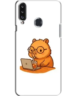Чехол для Samsung Galaxy A20s (A207) с картинкой «Капибара с ноутбуком» Чехол для Samsung Galaxy A20s (A207) с картинкой «Капибара с ноутбуком»
