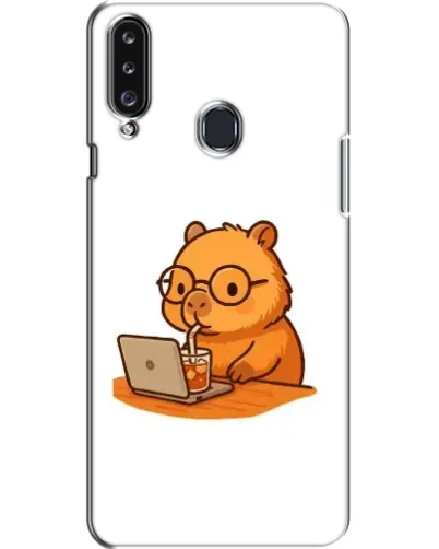 Чехол для Samsung Galaxy A20s (A207) с картинкой «Капибара с ноутбуком» Чехол для Samsung Galaxy A20s (A207) с картинкой «Капибара с ноутбуком»