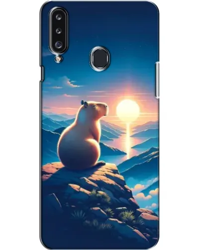 Чехол для Samsung Galaxy A20s (A207) с картинкой «Закат солнца с капибарой» Чехол для Samsung Galaxy A20s (A207) с картинкой «Закат солнца с капибарой»