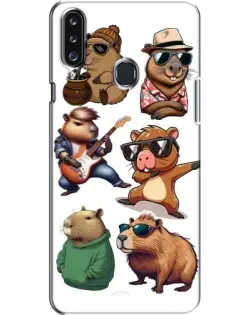 Чехол для Samsung Galaxy A20s (A207) с картинкой «Крутые капибары музыканты» Чехол для Samsung Galaxy A20s (A207) с картинкой «Крутые капибары музыканты»