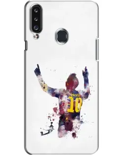 Чехол для Samsung Galaxy A20s (A207) с картинкой «Акварельный Месси Барселона»
