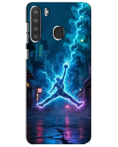 Чехол для Samsung Galaxy A21 (A215) с картинкой «Jordan Gold Jumpman»