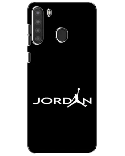 Чехол для Samsung Galaxy A21 (A215) с картинкой «Jordan White Logo»