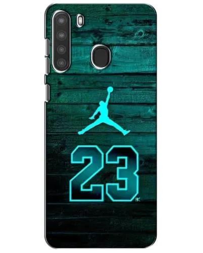 Чехол для Samsung Galaxy A21 (A215) с картинкой «Jordan Cyan 23»