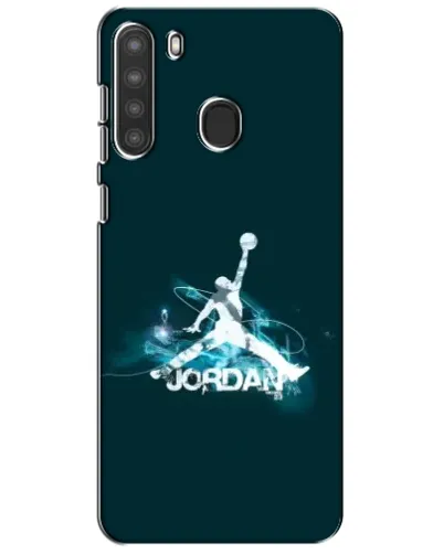 Чехол для Samsung Galaxy A21 (A215) с картинкой «Jordan Blue Fire»