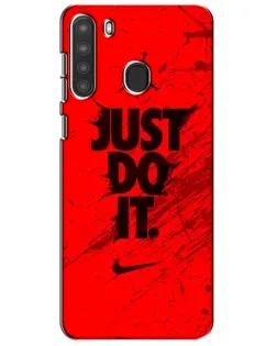 Чехол для Samsung Galaxy A21 (A215) с картинкой «Nike Just Do It» Чехол для Samsung Galaxy A21 (A215) с картинкой «Nike Just Do It»