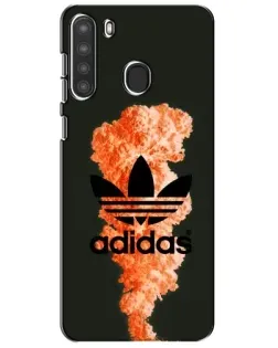 Чехол для Samsung Galaxy A21 (A215) с картинкой «Оранжевый дым Adidas» Чехол для Samsung Galaxy A21 (A215) с картинкой «Оранжевый дым Adidas»