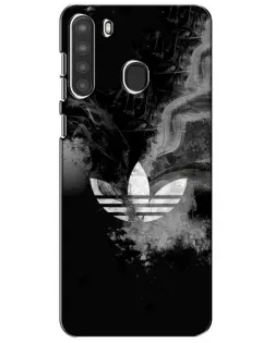 Чехол для Samsung Galaxy A21 (A215) с картинкой «Абстрактный дым Adidas» Чехол для Samsung Galaxy A21 (A215) с картинкой «Абстрактный дым Adidas»