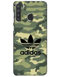 Чехол для Samsung Galaxy A21 (A215) с картинкой «Милитари стиль Adidas» Чехол для Samsung Galaxy A21 (A215) с картинкой «Милитари стиль Adidas»