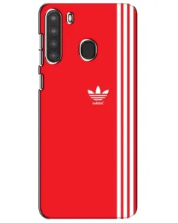Чехол для Samsung Galaxy A21 (A215) с картинкой «Красный минимализм Adidas» Чехол для Samsung Galaxy A21 (A215) с картинкой «Красный минимализм Adidas»