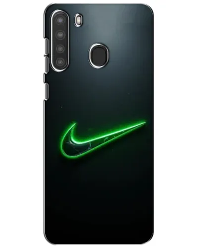Чехол для Samsung Galaxy A21 (A215) с картинкой «Неоновый контур Nike»