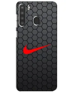 Чехол для Samsung Galaxy A21 (A215) с картинкой «Nike — карбоновая сетка» Чехол для Samsung Galaxy A21 (A215) с картинкой «Nike — карбоновая сетка»