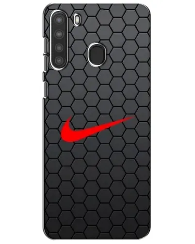 Чехол для Samsung Galaxy A21 (A215) с картинкой «Nike — карбоновая сетка»