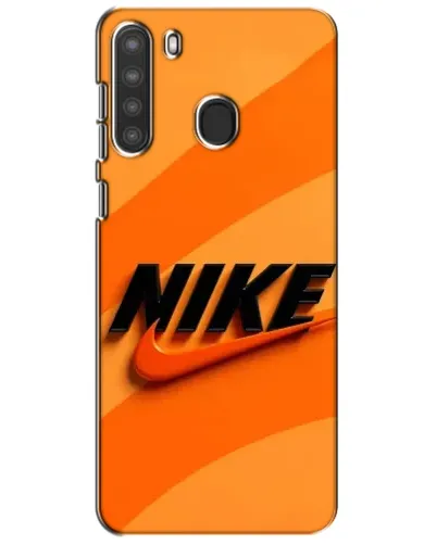 Чехол для Samsung Galaxy A21 (A215) с картинкой «Оранжевый драйв Nike»