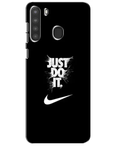 Чехол для Samsung Galaxy A21 (A215) с картинкой «Текстовый принт Nike»
