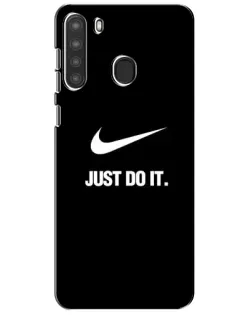 Чехол для Samsung Galaxy A21 (A215) с картинкой «Классический принт Nike» Чехол для Samsung Galaxy A21 (A215) с картинкой «Классический принт Nike»
