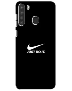 Чехол для Samsung Galaxy A21 (A215) с картинкой «Минимализм от Nike» Чехол для Samsung Galaxy A21 (A215) с картинкой «Минимализм от Nike»