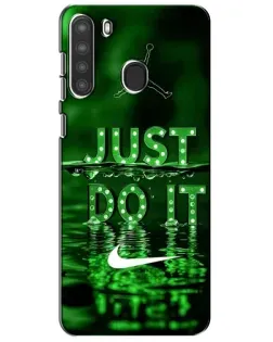 Чехол для Samsung Galaxy A21 (A215) с картинкой «Зеленый неоновый Nike» Чехол для Samsung Galaxy A21 (A215) с картинкой «Зеленый неоновый Nike»