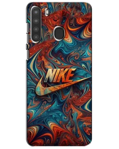 Чехол для Samsung Galaxy A21 (A215) с картинкой «Nike в абстракции»