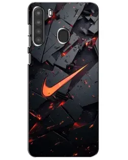 Чехол для Samsung Galaxy A21 (A215) с картинкой «Nike — эффект разломов» Чехол для Samsung Galaxy A21 (A215) с картинкой «Nike — эффект разломов»