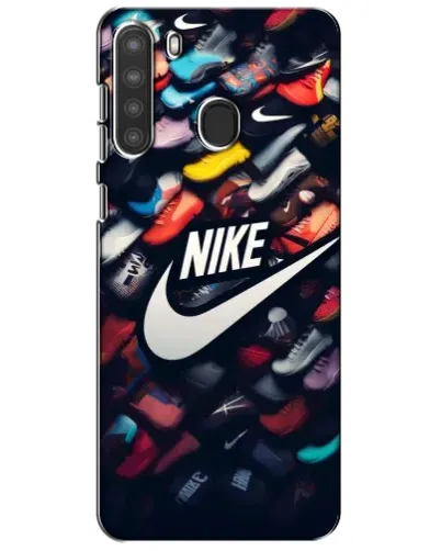 Чехол для Samsung Galaxy A21 (A215) с картинкой «Коллекция кроссовок Nike»