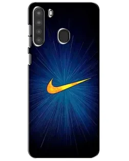 Чехол для Samsung Galaxy A21 (A215) с картинкой «Синий пульс Nike» Чехол для Samsung Galaxy A21 (A215) с картинкой «Синий пульс Nike»