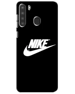 Чехол для Samsung Galaxy A21 (A215) с картинкой «Мазки краски Nike» Чехол для Samsung Galaxy A21 (A215) с картинкой «Мазки краски Nike»