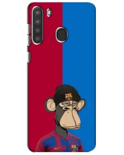 Чехол для Samsung Galaxy A21 (A215) с картинкой «Bored Ape — фанат Барсы»