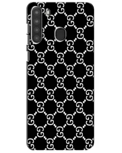 Чехол для Samsung Galaxy A21 (A215) с картинкой «Gucci — сетчатый паттерн» Чехол для Samsung Galaxy A21 (A215) с картинкой «Gucci — сетчатый паттерн»
