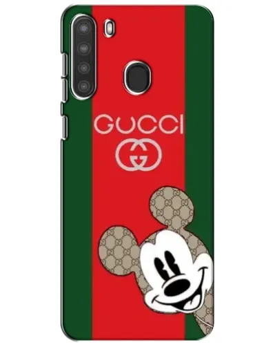 Чехол для Samsung Galaxy A21 (A215) с картинкой «Gucci — полосы и Микки» Чехол для Samsung Galaxy A21 (A215) с картинкой «Gucci — полосы и Микки»