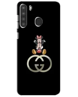 Чехол для Samsung Galaxy A21 (A215) с картинкой «Минни Маус на лого» Чехол для Samsung Galaxy A21 (A215) с картинкой «Минни Маус на лого»
