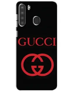 Чехол для Samsung Galaxy A21 (A215) с картинкой «Gucci — красный логотип» Чехол для Samsung Galaxy A21 (A215) с картинкой «Gucci — красный логотип»