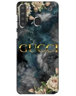 Чехол для Samsung Galaxy A21 (A215) с картинкой «Абстрактные цветы Gucci» Чехол для Samsung Galaxy A21 (A215) с картинкой «Абстрактные цветы Gucci»