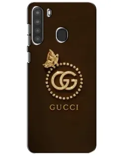 Чехол для Samsung Galaxy A21 (A215) с картинкой «Gucci — золотая бабочка» Чехол для Samsung Galaxy A21 (A215) с картинкой «Gucci — золотая бабочка»