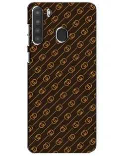 Чехол для Samsung Galaxy A21 (A215) с картинкой «Gucci — золотые диагонали» Чехол для Samsung Galaxy A21 (A215) с картинкой «Gucci — золотые диагонали»