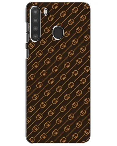 Чехол для Samsung Galaxy A21 (A215) с картинкой «Gucci — золотые диагонали» Чехол для Samsung Galaxy A21 (A215) с картинкой «Gucci — золотые диагонали»