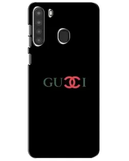 Чехол для Samsung Galaxy A21 (A215) с картинкой «Gucci — красный градиент» Чехол для Samsung Galaxy A21 (A215) с картинкой «Gucci — красный градиент»