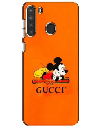 Чехол для Samsung Galaxy A21 (A215) с картинкой «Микки Маус Gucci — оранж» Чехол для Samsung Galaxy A21 (A215) с картинкой «Микки Маус Gucci — оранж»