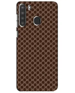 Чехол для Samsung Galaxy A21 (A215) с картинкой «Gucci — шоколадная сетка» Чехол для Samsung Galaxy A21 (A215) с картинкой «Gucci — шоколадная сетка»