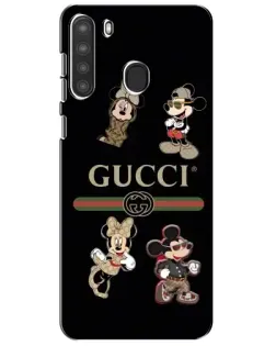 Чехол для Samsung Galaxy A21 (A215) с картинкой «Gucci — герои Disney и монограмма» Чехол для Samsung Galaxy A21 (A215) с картинкой «Gucci — герои Disney и монограмма»