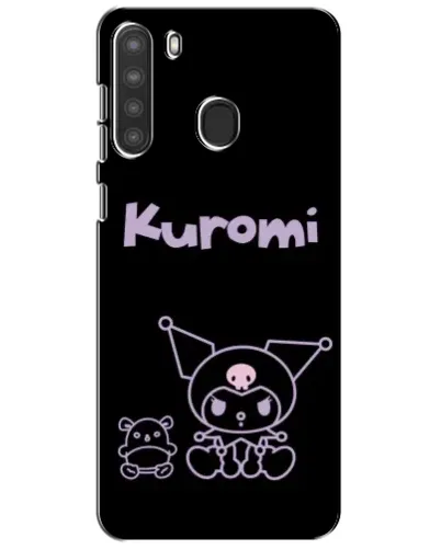 Чехол для Samsung Galaxy A21 (A215) с картинкой «Kuromi — черный минимализм»