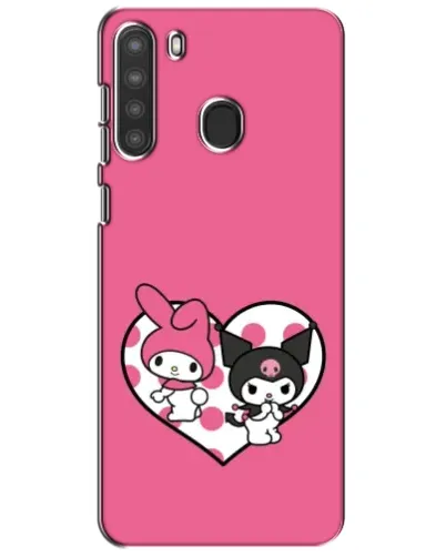 Чехол для Samsung Galaxy A21 (A215) с картинкой «Kuromi и My Melody»